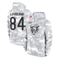 C.Bears #84 Colston Loveland Player Arctic Camo Salute to Service Pullover Hoodies Limited Jdoa Stitched Jerseys