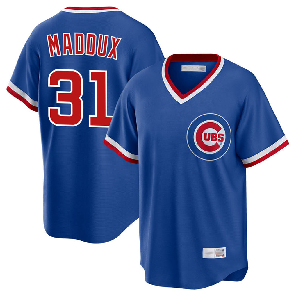 C.Cubs #31 Greg Maddux Player Royal T-shirt Cooperstown Collection Limited Jdoa Stitched Jerseys