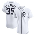 D.Tigers #35 Justin Verlander Player White Limited Elite Home Jdoa Stitched Jerseys