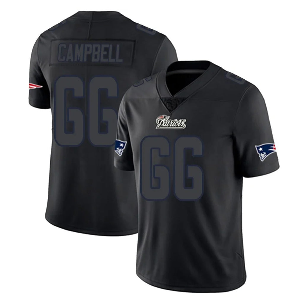 NE.Patriots #66 Will Campbell Player Black Impact LImited Home Game Jdoa Stitched Jerseys