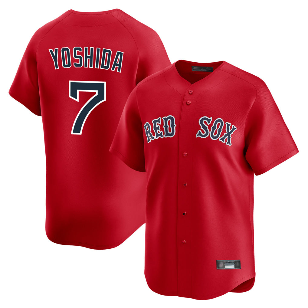 B.Red Sox #7 Masataka Yoshida Player Red Limited Home Game Jdoa Stitched Jerseys