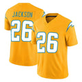 LA.Chargers #26 Donte Jackson Player Gold Limited Vapor F.U.S.E. Home Game Stitched Jerseys
