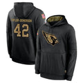 A.Cardinals #42 Dadrion Taylor-Demerson Player Black Salute to Service Sideline Performance Pullover Hoodies Home Game Jdoa Stitched Jerseys