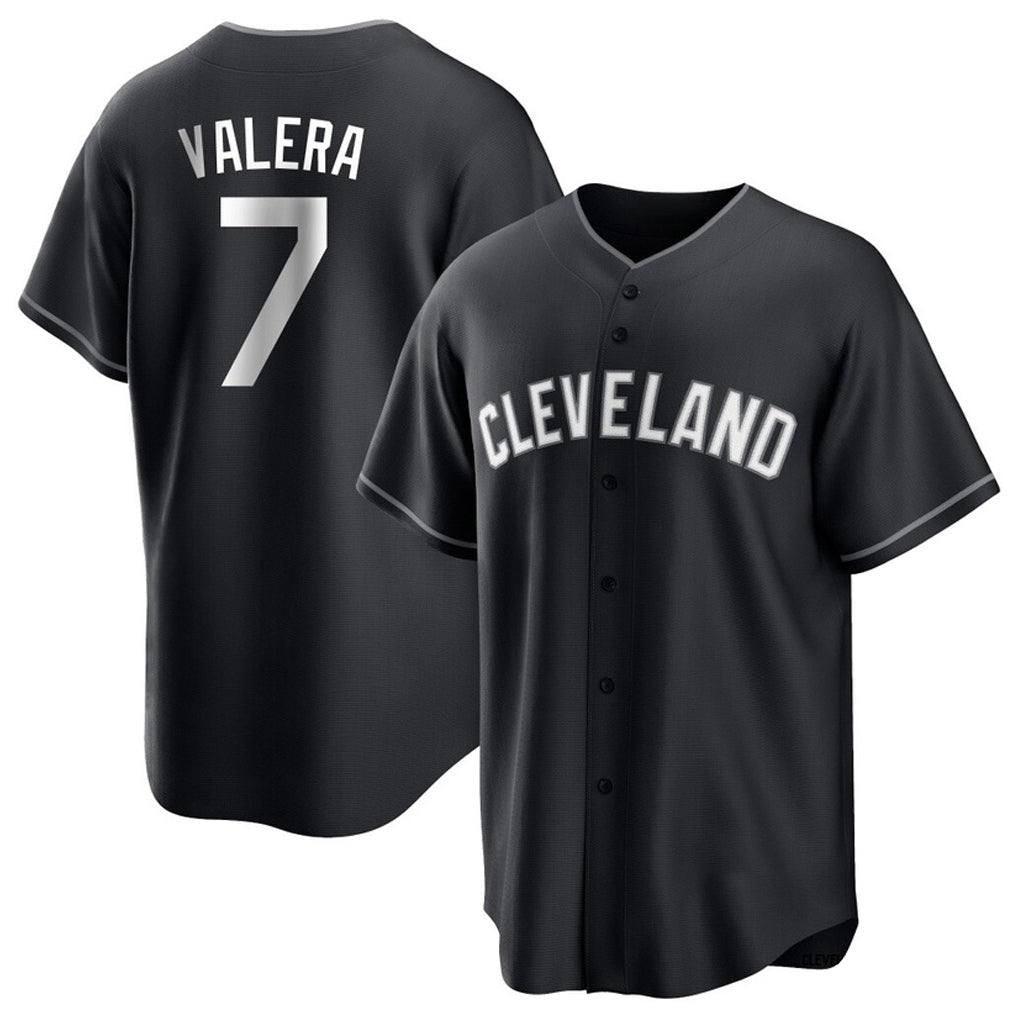C.Guardians #7 George Valera Player Black Home Game Jdoa Stitched Jerseys