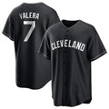 C.Guardians #7 George Valera Player Black Home Game Jdoa Stitched Jerseys