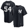 NY.Yankees #54 Max Fried Player Navy Game Jdoa Stitched Jerseys