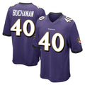 B.Ravens #40 Teddye Buchanan Player Purple Home Game Jdoa Stitched Jerseys