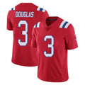 NE.Patriots #3 DeMario Douglas Player Red Vapor Untouchable Home Game Jdoa Stitched Jerseys
