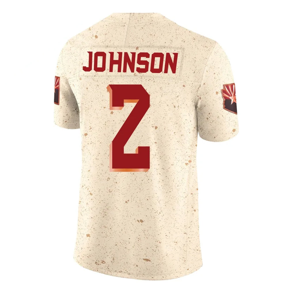 A.Cardinals #2 Will Johnson Player Cream Rivalries Collection Vapor Limited Home Game Jdoa Stitched Jerseys