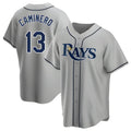 T.Bay Rays #13 Junior Caminero Player Gray Home Game Jdoa Stitched Jerseys