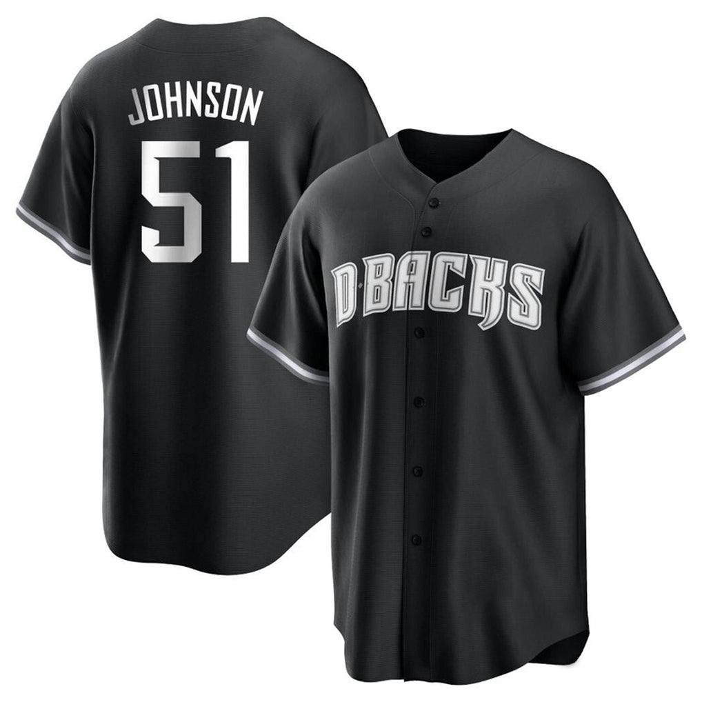 A.Diamondbacks #51 Randy Johnson Player Black Game Home Jdoa Stitched Jerseys