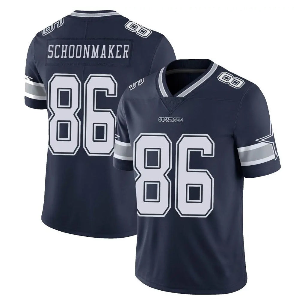 D.Cowboys #86 Luke Schoonmaker Player Navy Vapor Untouchable Limited Home Game Jdoa Stitched Jerseys