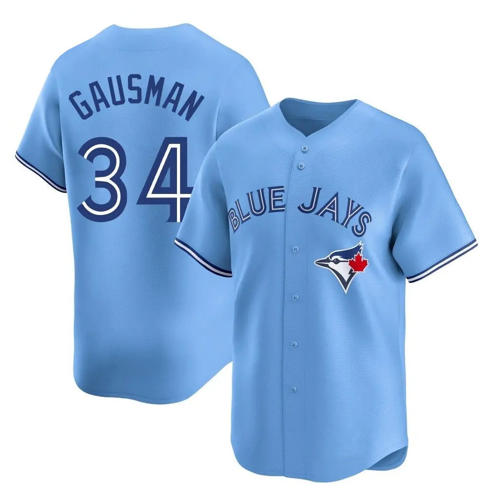 T.Blue Jays #34 Kevin Gausman Player Blue Home Limited Jdoa Stitched Jerseys