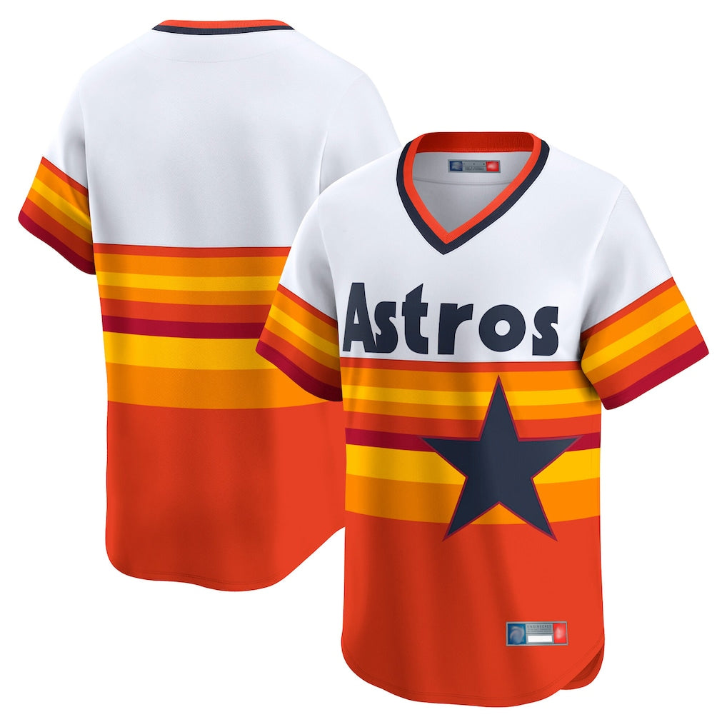 H.Astros ## Astros Blank Player Rainbow Cooperstown Collection T-shirt Jdoa Stitched Jerseys