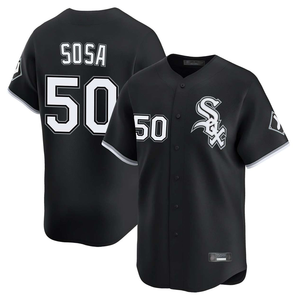C.White Sox #50 Lenyn Sosa Player Black Limited Home Jdoa Stitched Jerseys
