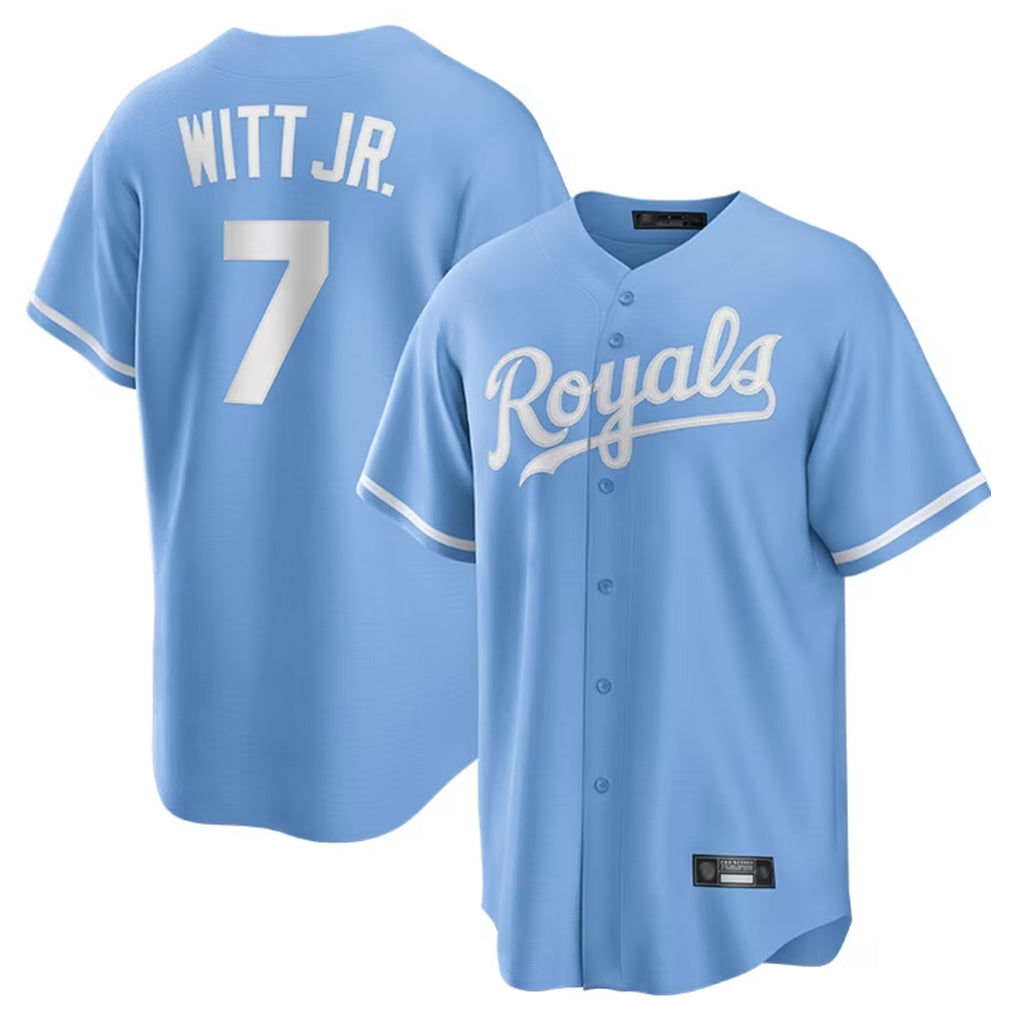 KC.Royals #7 Bobby Witt Jr. Player Light Blue Home Game Jdoa Stitched Jerseys