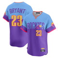 C.Rockies #23 Kris Bryant Player Purple-Light Blue City Connect Limited Home T-shirt Jdoa Stitched Jerseys