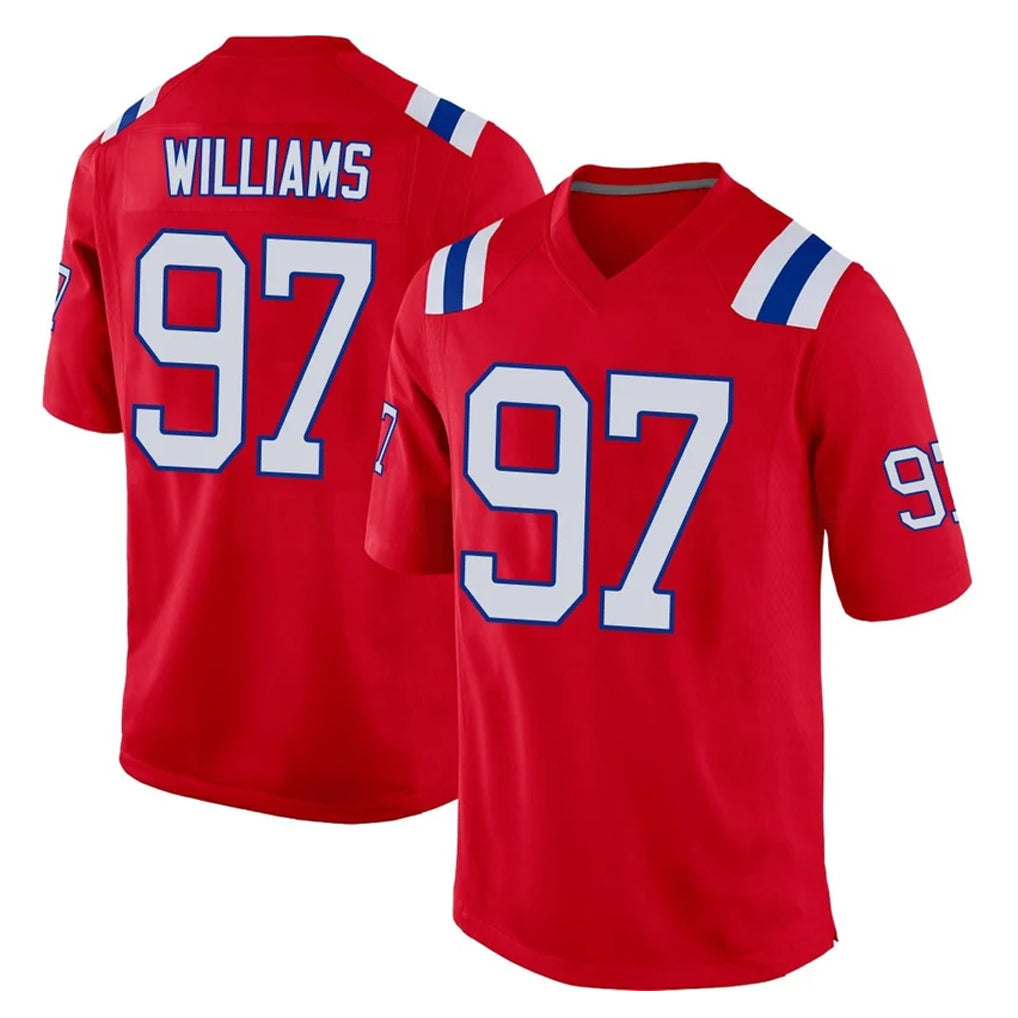 NE.Patriots #97 Milton Williams Player Red Home Game Jdoa Stitched Jerseys