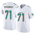 M.Dolphins #71 Jonah Savaiinaea Player White Limited Vapor F.U.S.E. Home Game Jdoa Stitched Jerseys