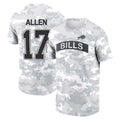 B.Bills #17 Josh Allen Player Arctic Camo Salute to Service T-Shirt Hoodies Jdoa Stitched Jerseys