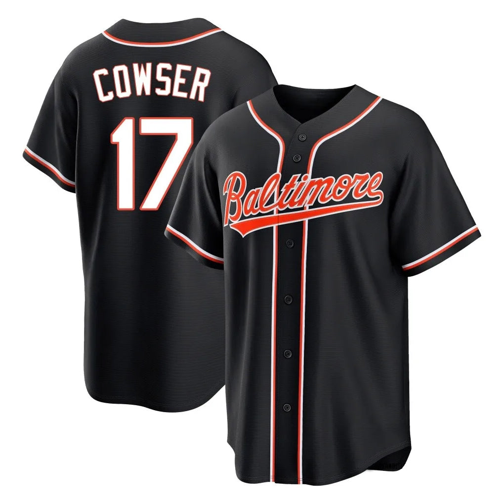 B.Orioles #17 Colton Cowser Player Black Out Home Game Jdoa Stitched Jerseys
