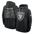 LV.Raiders #26 Darien Porter Player 2026 Black Logo Pullover Hoodies Limited Game Stitched Jerseys