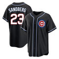 C.Cubs #23 Ryne Sandberg Player Black Fashion Out Game Jdoa Stitched Jerseys