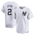 NY.Yankees #2 Derek Jeter Player White Limited Home Jdoa Stitched Jerseys