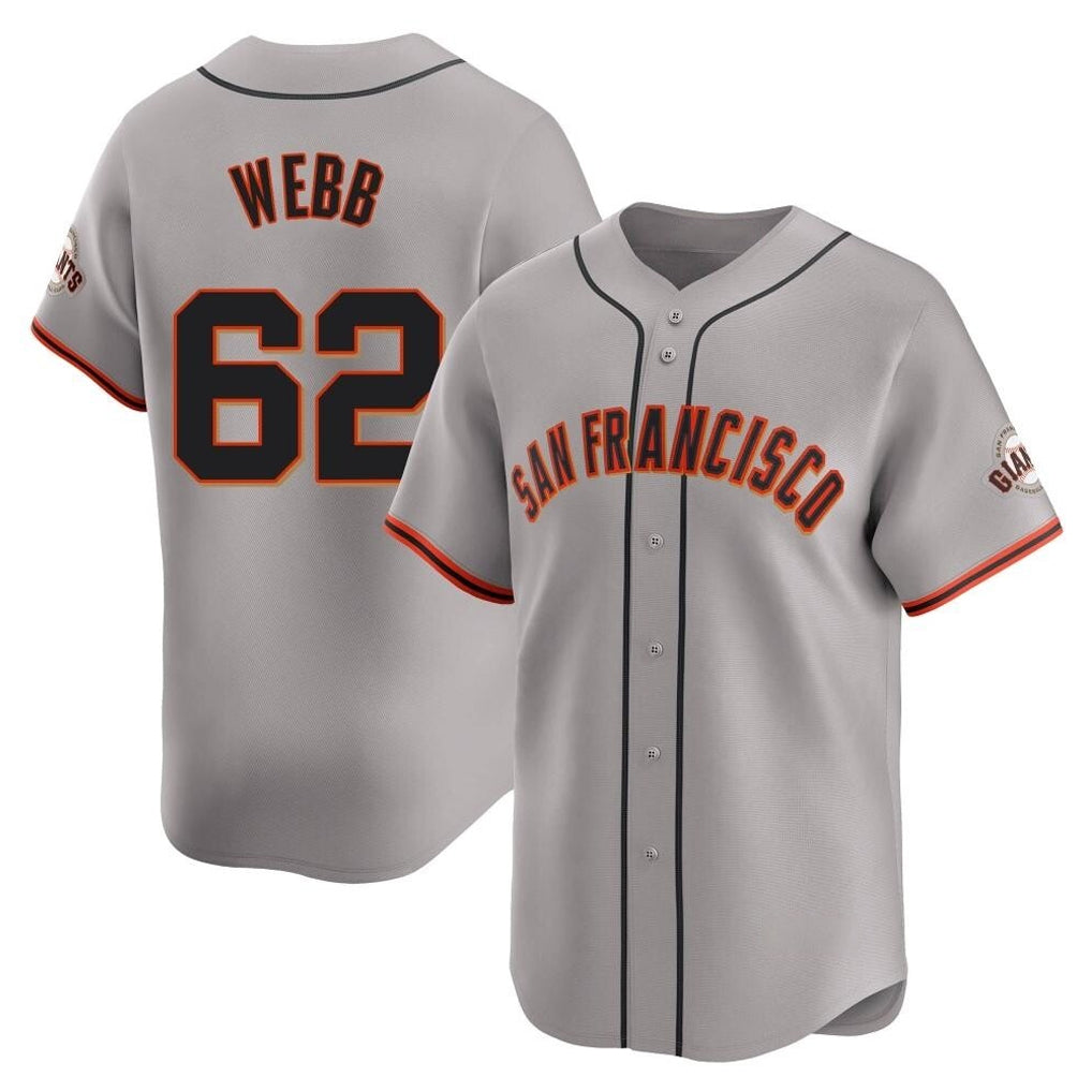 SF.Giants #62 Logan Webb Player Gray Home Limited Jdoa Stitched Jerseys
