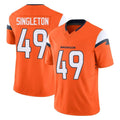 D.Broncos #49 Alex Singleton Player Orange Vapor F.U.S.E. Limited Home Game Jdoa Stitched Jerseys