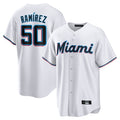 M.Marlins #50 Agustin Ramirez Player White  Home Game Jdoa Stitched Jerseys