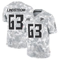 A.Falcons #63 Chris Lindstrom Player Arctic Camo Salute to Service Limited Jdoa Stitched Jerseys