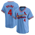 St. Louis Cardinals #4 Yadier Molina Player Light Blue City Connect Home T-shirt Jdoa Stitched Jerseys