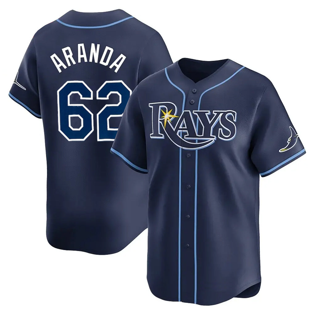 T.Bay Rays #62 Jonathan Aranda Player Navy Home Limited Jdoa Stitched Jerseys
