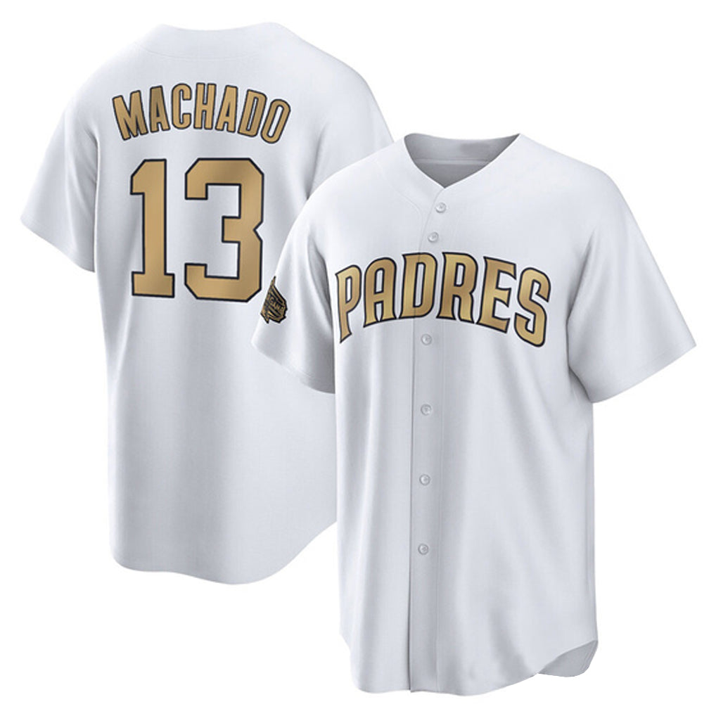 S.Diego Padres #13 Manny Machado Player White Replica All-Star Game Home Jdoa Stitched Jerseys