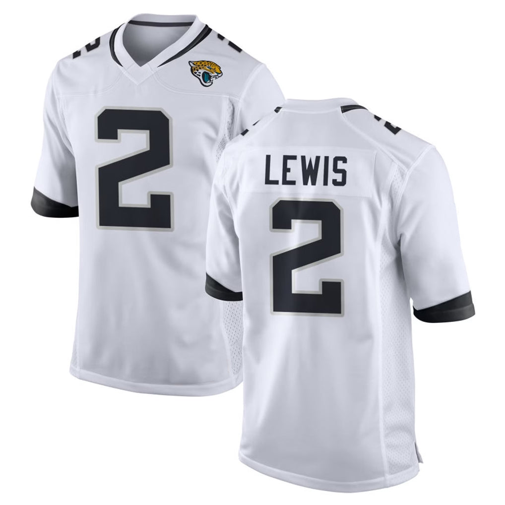 J.Jaguars #2 Jourdan Lewis Player White Home Game Jdoa Stitched Jerseys