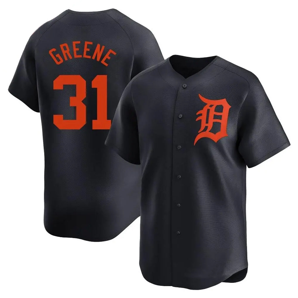D.Tigers #31 Riley Greene Player Navy Home Limited Jdoa Stitched Jerseys