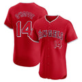 LA.Angels #14 Logan O'Hoppe Player Red Home Limited Elite Jdoa Stitched Jerseys