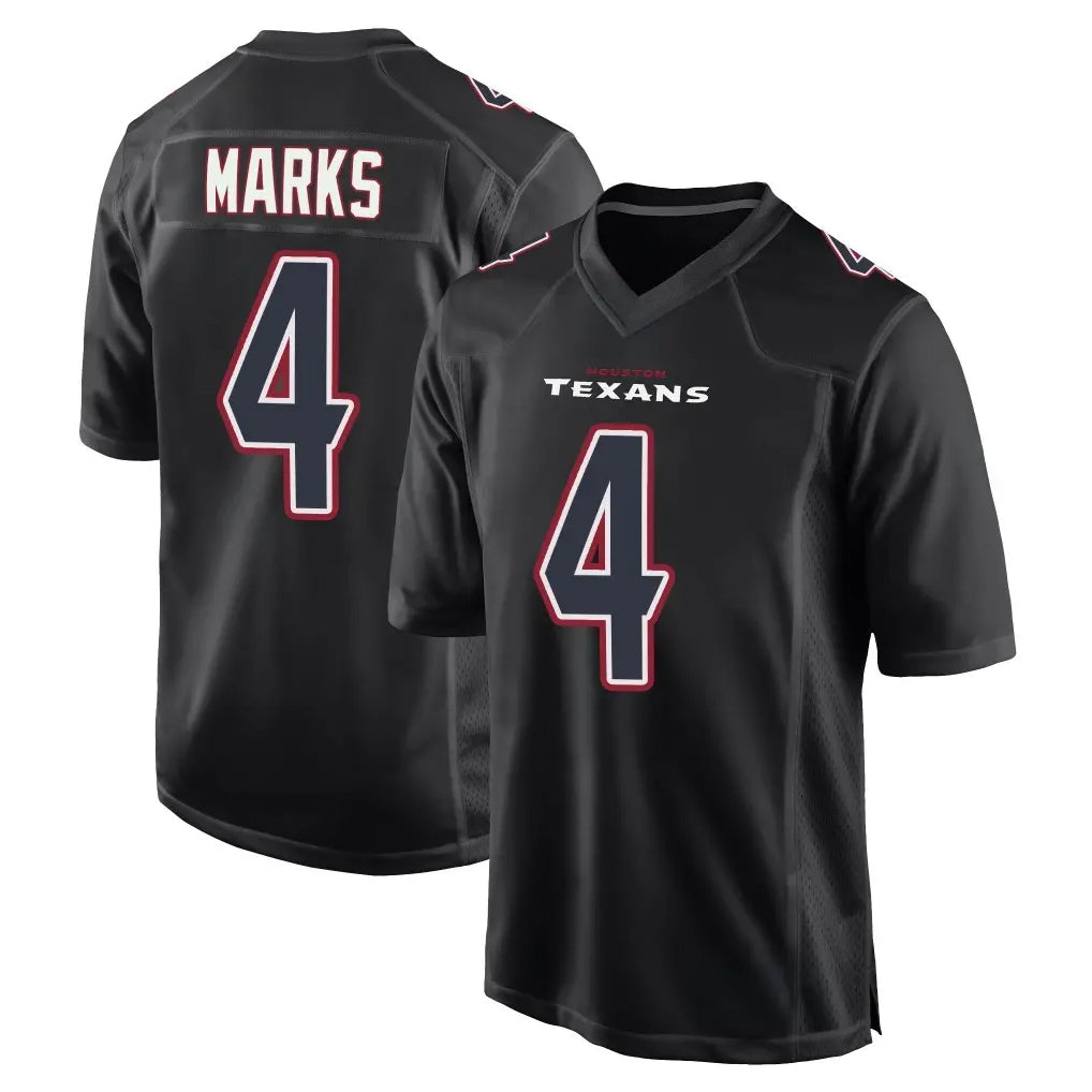 H.Texans #4 Woody Marks Player Black Fashion Home Game Jdoa Stitched Jerseys