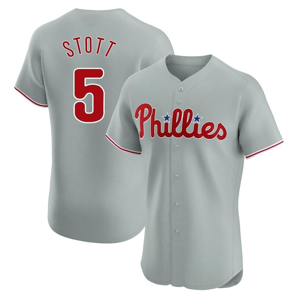 P.Phillies #5 Bryson Stott Player Gray Home Limited Elite Jdoa Stitched Jerseys