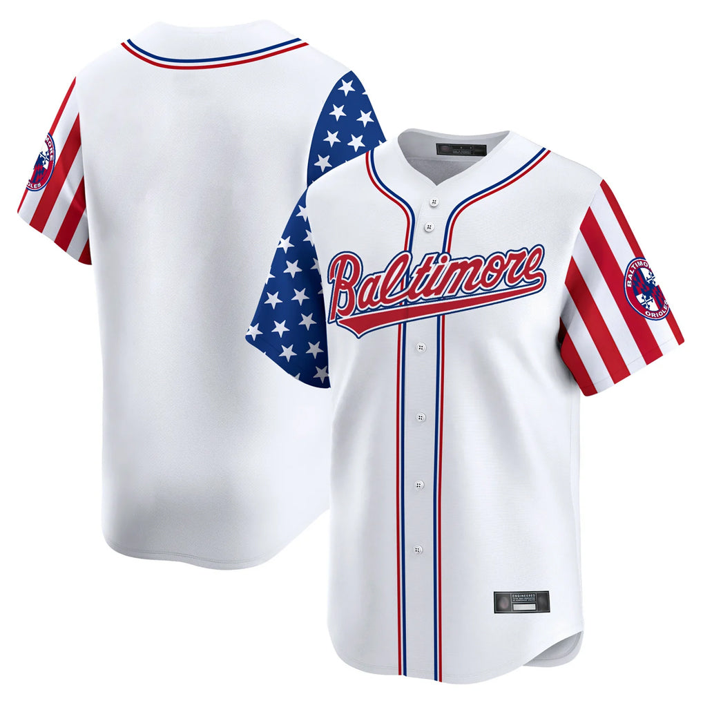 B.Orioles ## Orioles Blank Player White Independence Day Vapor Premier Limited Home Game Jdoa Stitched Jerseys