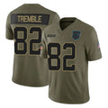 C.Panthers #82 Tommy Tremble Player Olive 2025 Salute to Service Limited Game Jdoa Stitched Jerseys