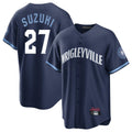 C.Cubs #27 Seiya Suzuki Player Navy City Connect Home Game Jdoa Stitched Jerseys