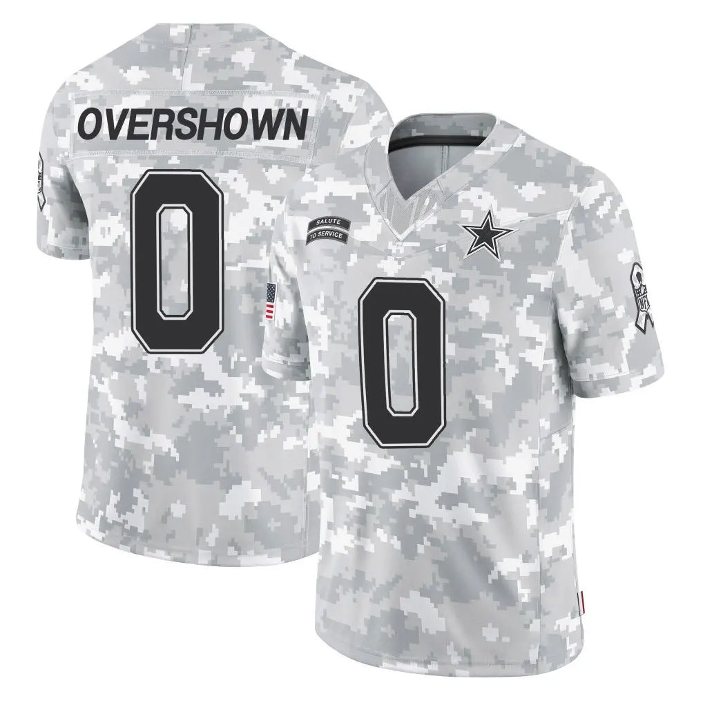 D.Cowboys #0 DeMarvion Overshown Player Arctic Camo Salute to Service Limited Home Game Jdoa Stitched Jerseys