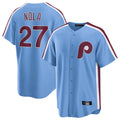 P.Phillies #27 Aaron Nola Player Light Blue Home Game Jdoa Stitched Jerseys