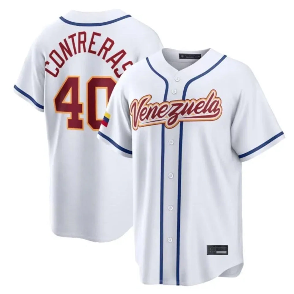 B.Red Sox #40 Willson Contreras Player White 2026 World Classic Limited Home Game Jdoa Stitched Jerseys