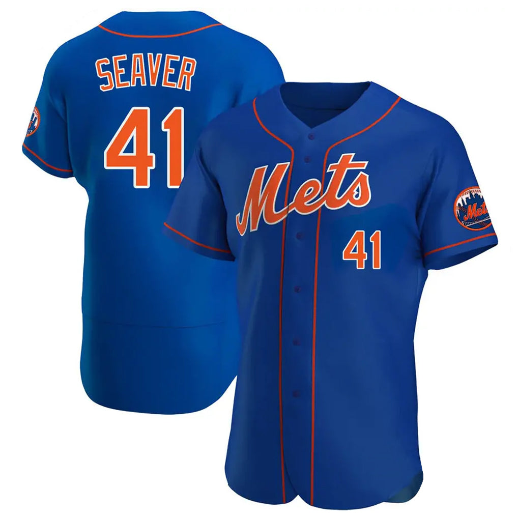 NY.Mets #41 Tom Seaver Player Royal Limited Elite Home Jdoa Stitched Jerseys