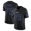 B.Bills #79 Spencer Brown Player Black Impact Limited Home Game Jdoa Stitched Jerseys