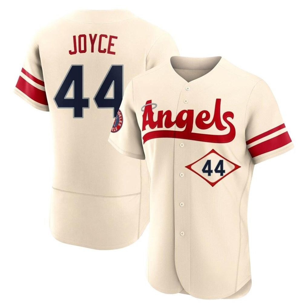 LA.Angels #44 Ben Joyce Player Cream City Connect Limited ELite Home Jdoa Stitched Jerseys
