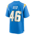 Jdoa LA.Chargers #46 Nikko Reed Powder Blue Team Game Jersey